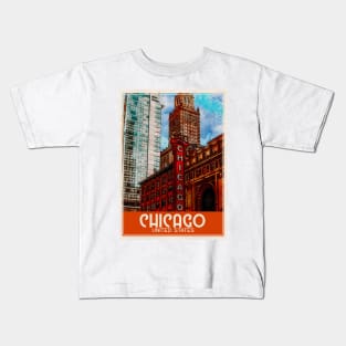 Chicago USA Travel Art Kids T-Shirt